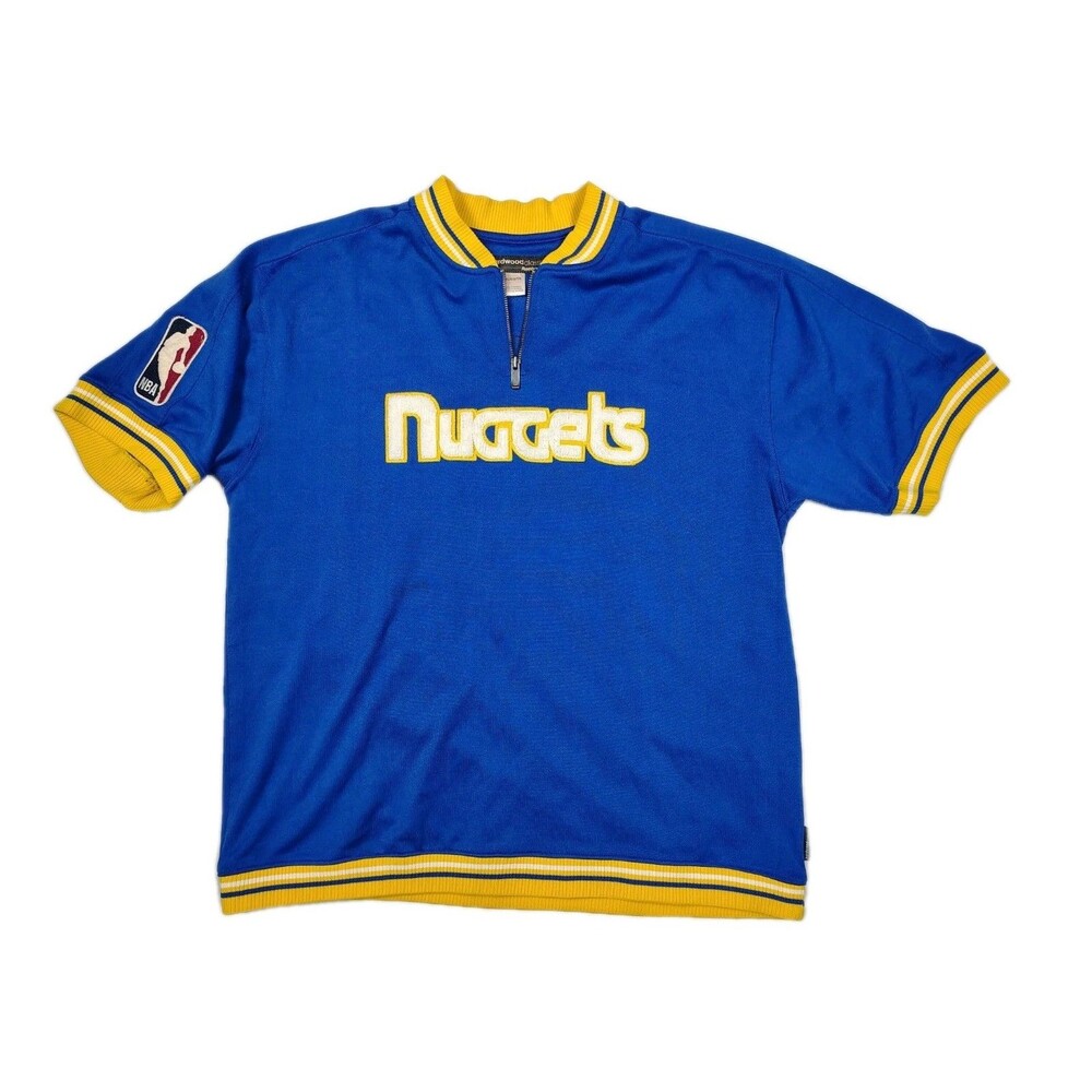 Reebok Hardwood Classics Denver Nuggets 2003 Road Shooting Shirt XL Y2k